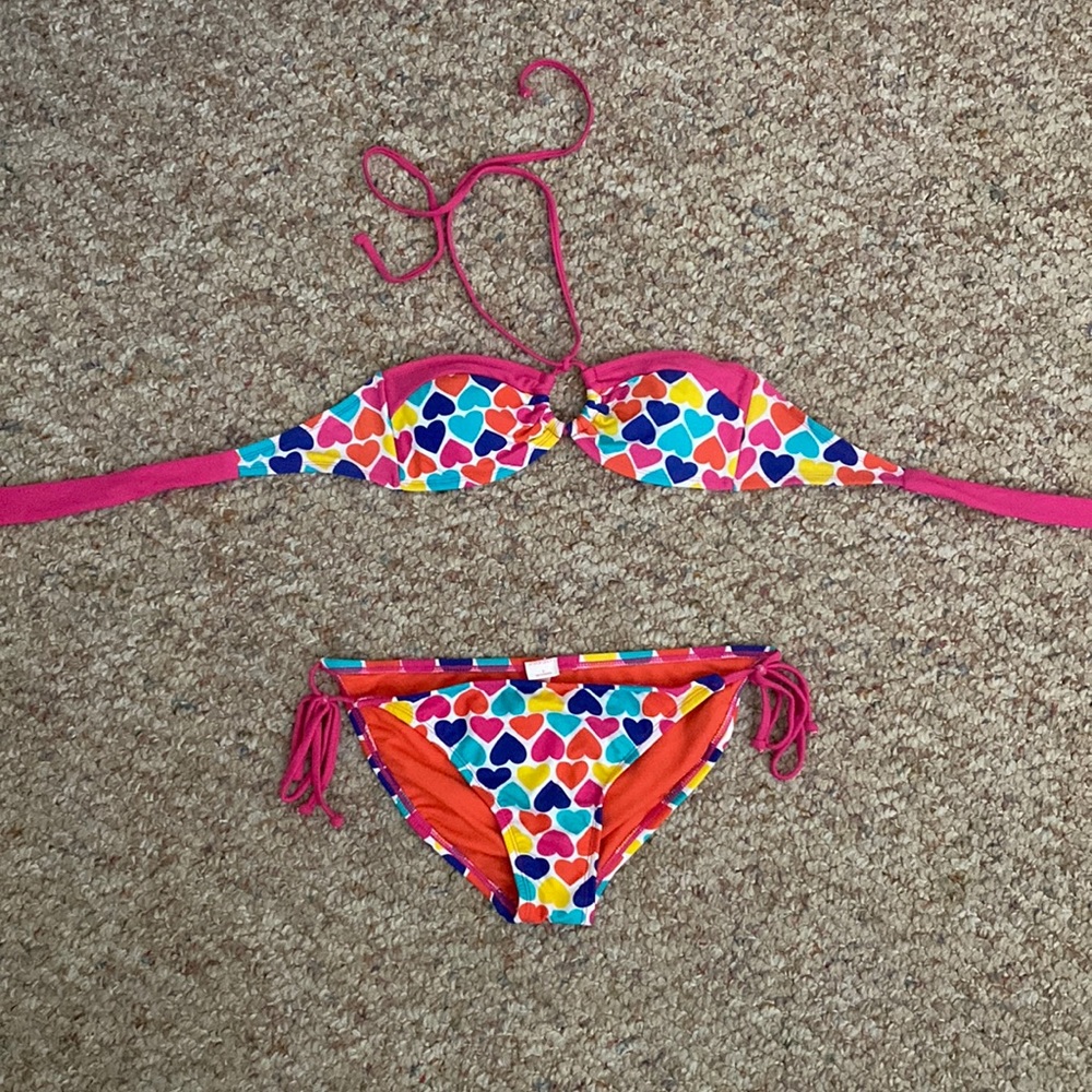 Two piece bikini halter